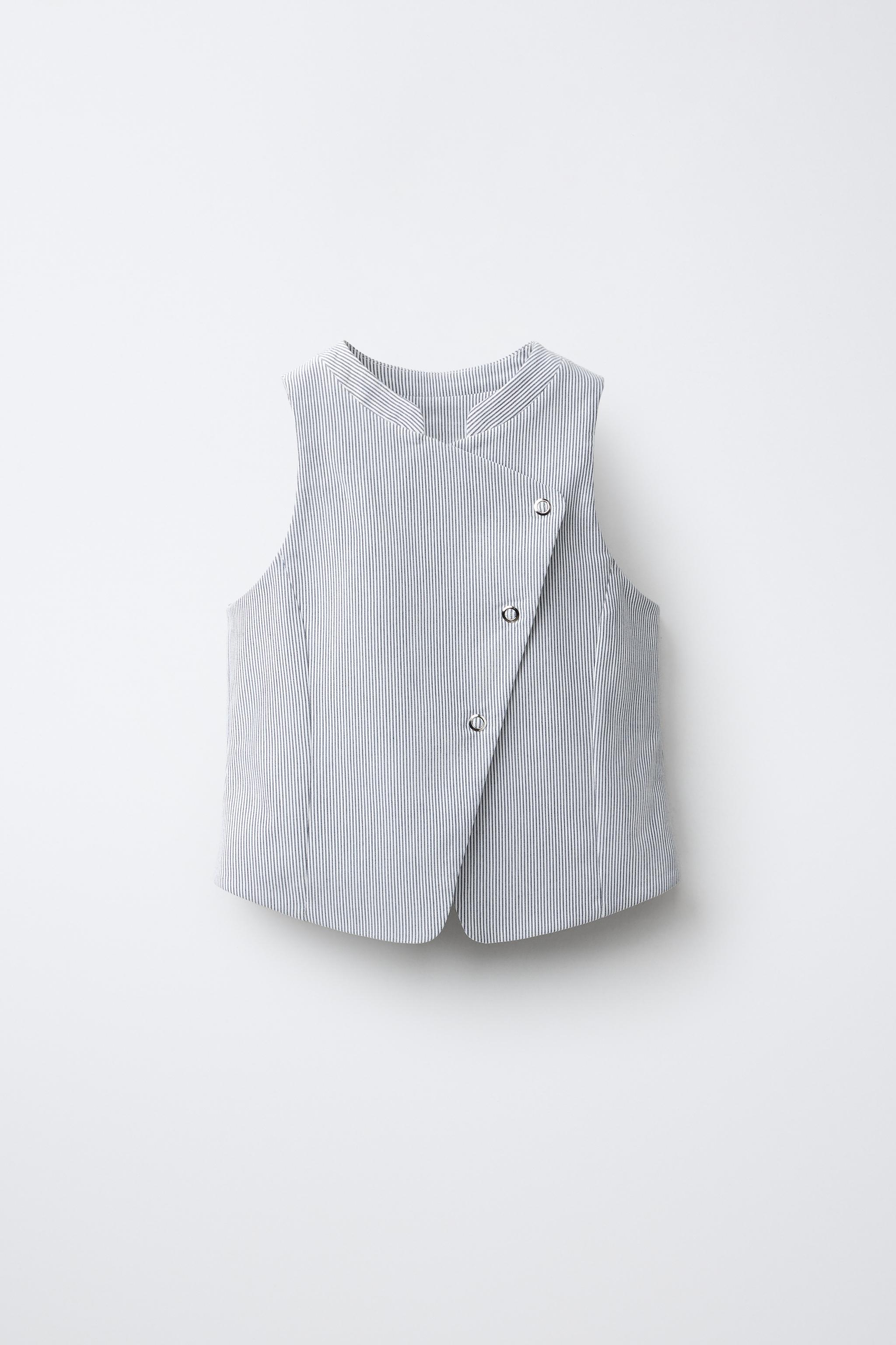 GILET CROISÉ COL MAO